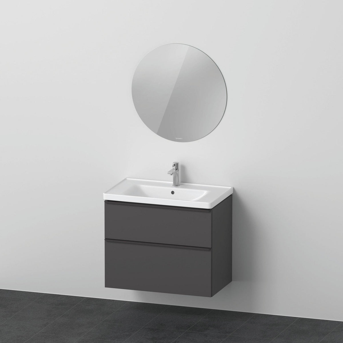 Duravit D-Neo Möbel-Set wandhängend 800x480mm mit Waschtisch, Unterbau, Auszug, Spiegel und LED-Beleuchtung in Eiche