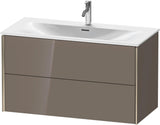 DURAVIT XViu Waschtischunterbau wandhängend 1010 mm, 2 Schubkästen, weiß matt – mit Tip-On-Technik