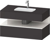 DURAVIT Qatego Einbauwaschtisch mit Konsolenwaschtischunterbau 1000 mm, 1 Auszug, antibakteriell