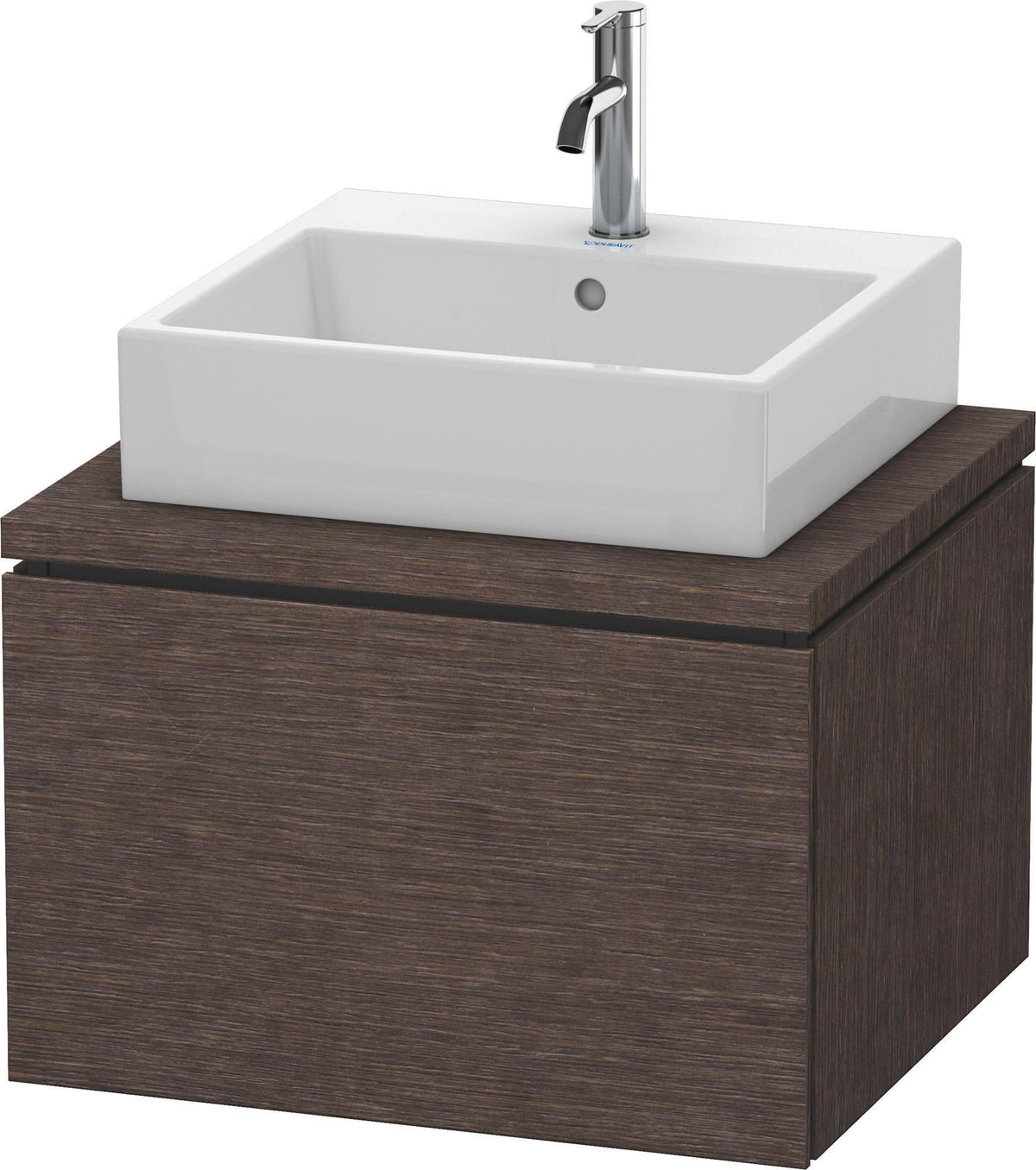 DURAVIT L-Cube Konsolenwaschtischunterbau 620 mm betongrau matt, 1 Auszug, wandhängend