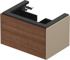 amerikanisch nussbaum / taupe seidenmatt / Massivholz