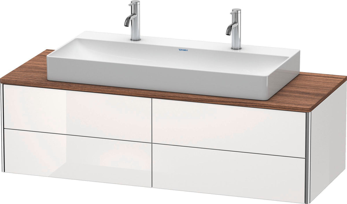 DURAVIT XSquare Waschtischunterbau 1400 mm, 4 Schubkästen, betongrau matt, wandhängend