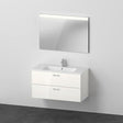 DURAVIT XBase Möbel-Set 1030 mm, Waschtisch, Unterbau, Spiegel, Weiß glänzend