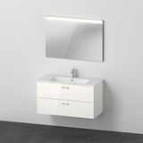 DURAVIT XBase Möbel-Set 1030 mm, Waschtisch, Unterbau, Spiegel, Weiß glänzend