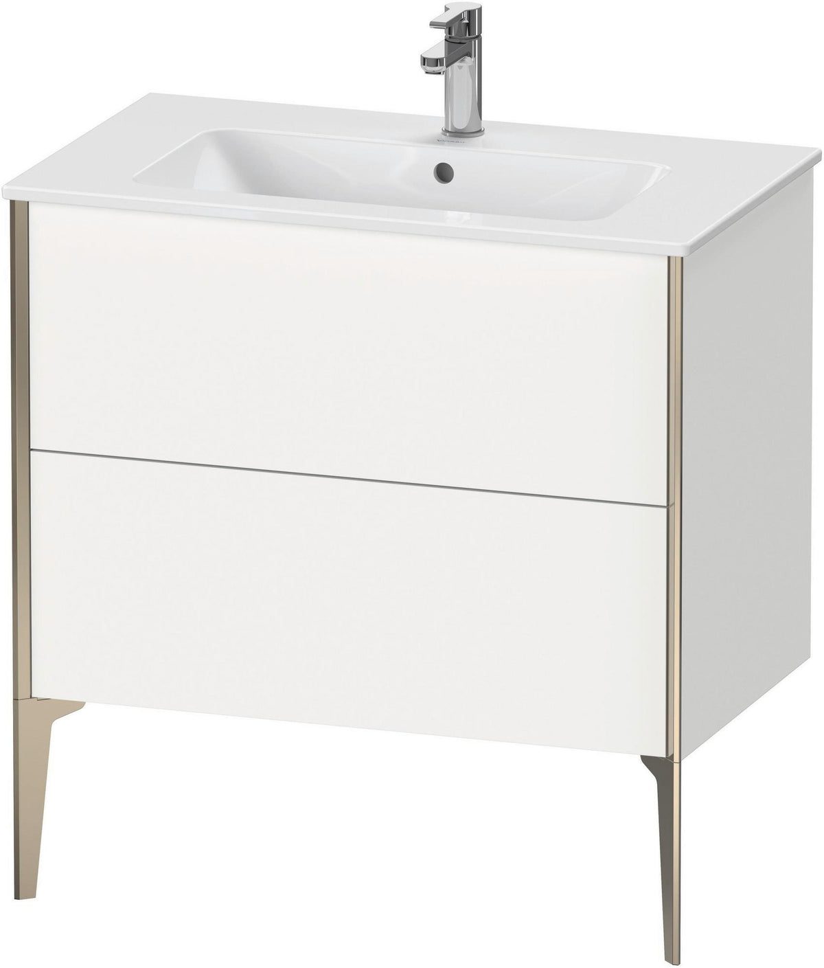 DURAVIT XViu Waschtischunterbau bodenstehend 594x810x480 mm mit 2 Auszügen, weiß matt
