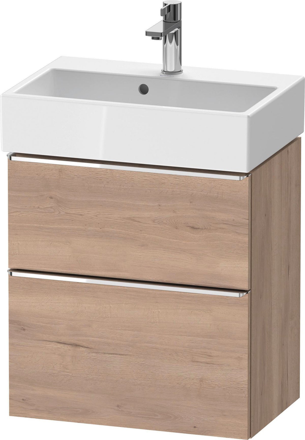 DURAVIT D-Neo Waschtischunterbau wandhängend Eiche Schwarz 584 mm mit Auszug und Schubkasten