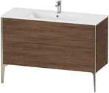 DURAVIT XViu Waschtischunterbau bodenstehend 1210 mm, 2 Auszüge, champagner matt/weiß matt