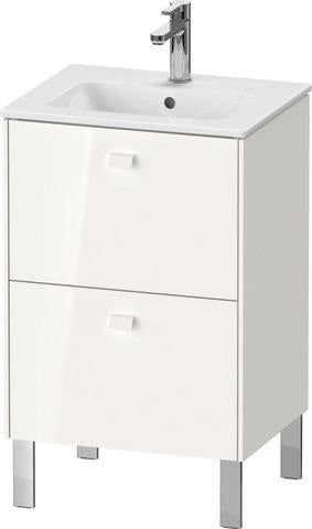 Duravit Waschtischunterbau Brioso Compact 683 mm weiß matt mit chrom Griff