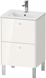 Duravit Waschtischunterbau Brioso Compact 683 mm weiß matt mit chrom Griff