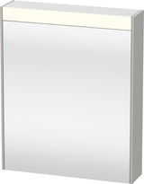 DURAVIT Brioso Spiegelschrank 700 mm betongrau matt mit LED-Beleuchtung und Steckdose