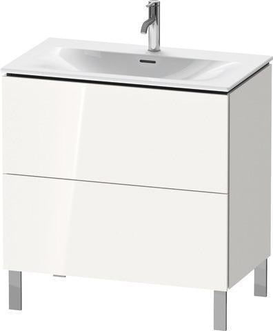 Duravit Waschtischunterbau L-Cube 704x820x481mm weiß matt mit Tip-On-Technik und 2 Auszügen