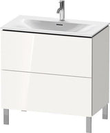 Duravit Waschtischunterbau L-Cube 704x820x481mm weiß matt mit Tip-On-Technik und 2 Auszügen