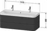 Duravit Waschtischset Happy D.2 Plus 1175x490mm Taupe Supermatt mit Hahnloch