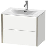 Duravit Waschtischunterbau XVIU 710x557x480mm 2 Schubkästen Siphonausschnitt s-matt