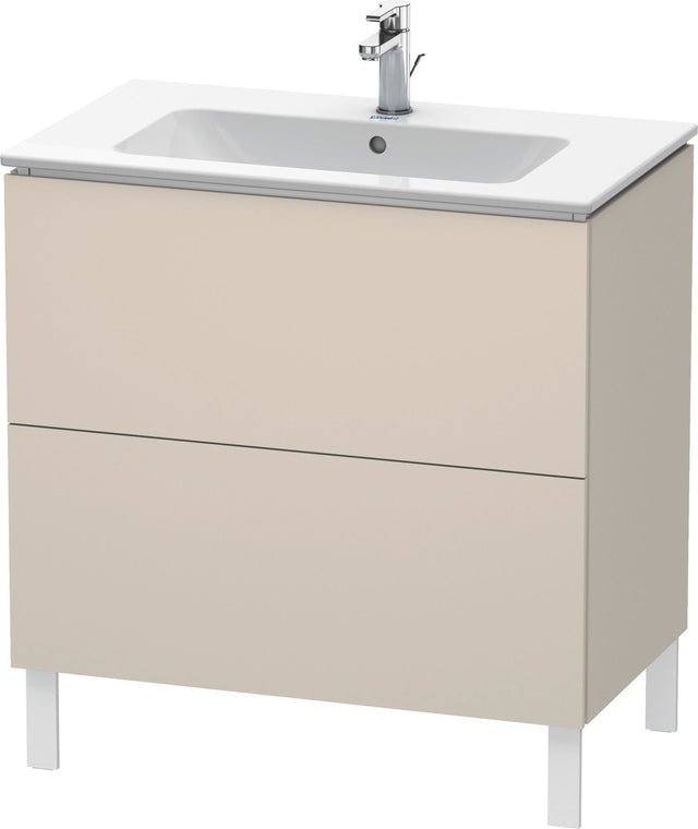 Duravit L-Cube Waschtischunterbau 820 mm taupe matt, 2 Auszüge, bodenstehend