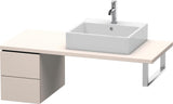 DURAVIT L-Cube Unterschrank 400x320x548mm Weiß Matt mit 2 Schubkästen und Tip-on-Technik