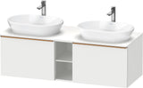DURAVIT D-Neo Konsolenwaschtischunterbau 1400 mm betongrau matt mit 2 Auszügen und Bronze-Griffen