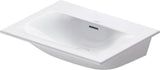 DURAVIT Viu Möbelwaschtisch 630 mm Weiß mit Überlauf und 1 Hahnloch