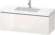 DURAVIT L-Cube c-bonded Waschtischset 1200 mm mit Vero Air, 1 Auszug, Weiß Hochglanz