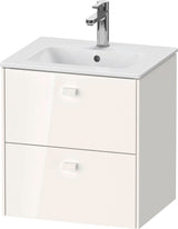 DURAVIT Brioso Waschtischunterbau 553x520x419 mm, 2 Schubkästen, Weiß Matt, Griff Chrom