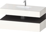 DURAVIT Qatego Studio F. A. Porsche Einbauwaschtisch mit Konsolenwaschtischunterbau 1200 mm Weiß Matt