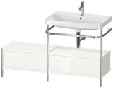 Duravit Waschtischset HAPPY D.2 PLUS 1400x490mm ein Hahnloch taupe supermatt