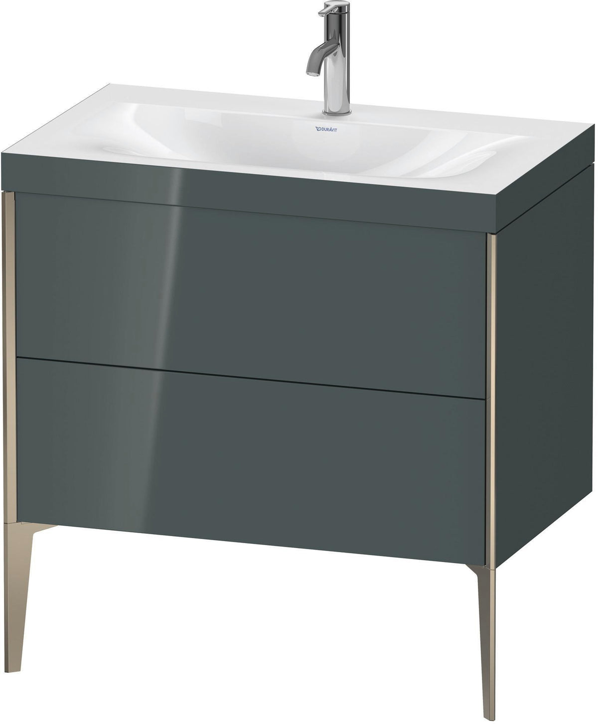 DURAVIT XViu c-bonded Waschtischset 800 mm bodenstehend mit 2 Auszügen und Tip-on Technik