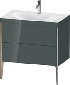 Mitteldichte Faserplatte (MDF) / 2Ausz.,1Hl,champ.matt/dolom.grey / dolomiti grey hochglanz