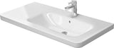 Duravit DuraStyle Möbelwaschtisch 1000 mm weiß mit WonderGliss, Becken rechts, 3 Hahnlöcher