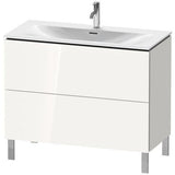 Duravit Waschtischunterbau L-Cube 704x1020x481 mm weiß matt – 2 Auszüge, Tip-On, für Viu