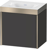 DURAVIT XViu Waschtischunterbau 460x450x330mm, 1 Tür, champagner matt / Graphit Supermatt, Rahmen 80