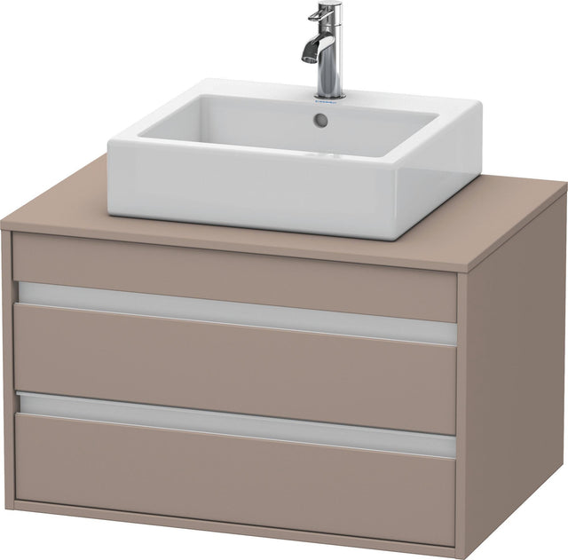 Duravit Ketho Waschtischunterbau 800 mm wandhängend, 2 Schubkästen, basalt matt