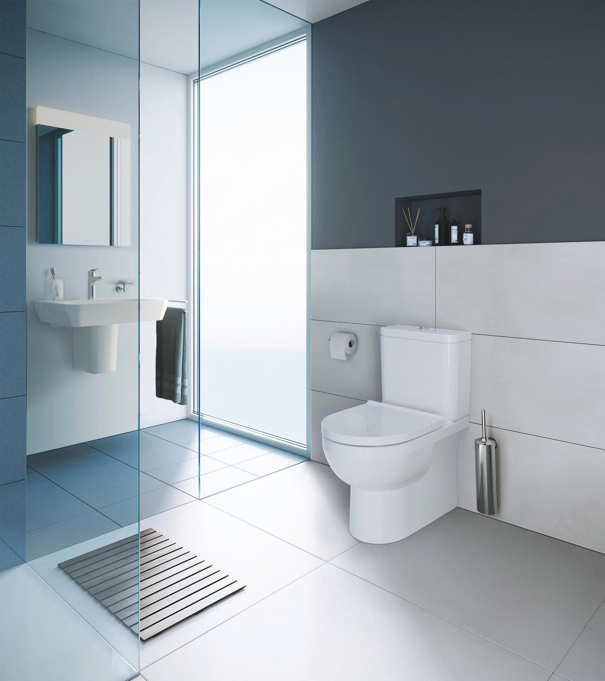 DURAVIT Starck T Bürstengarnitur Chrom wandhängend 80x118x435 mm