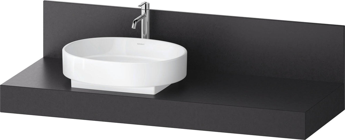 DURAVIT Balcoon Konsole 1400x370x550 mm mit Ausschnitt links, Lava Struktur