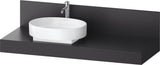 DURAVIT Balcoon Konsole 1400x370x550 mm mit Ausschnitt links, Lava Struktur