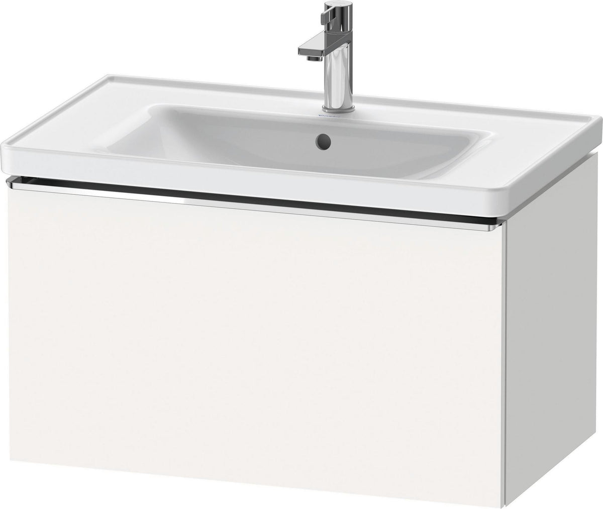 Duravit D-Neo Waschtischunterbau 784 mm Eiche Schwarz Matt mit 1 Auszug und Bronze-Griff