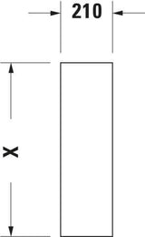 DURAVIT Standsäule Starck 3 aus Keramik, 210x150x705 mm, weiß, eckig, bodenstehend