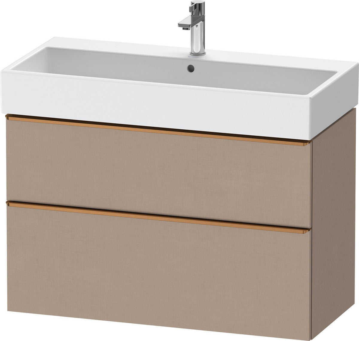 Duravit D-Neo Waschtischunterbau 984 mm Eiche Terra Matt mit Auszug und Soft-Close