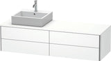 Duravit XSQUARE Waschtischunterbau 1600 mm mit Becken links – Sand Matt