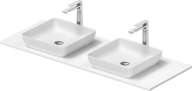 DURAVIT Sivida Waschtischset 1350 mm mit Konsole, 2 Becken, weiss