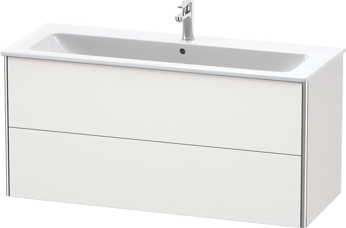 DURAVIT XSquare Waschtischunterbau 1210 mm, 2 Schubkästen, Weiß Seidenmatt