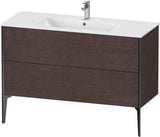 DURAVIT XViu Waschtischunterbau bodenstehend 1210 mm, 2 Auszüge, champagner matt/weiß matt