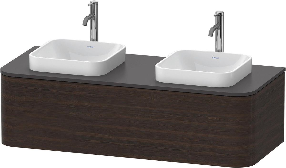 DURAVIT Happy D.2 Konsolenwaschtischunterbau 1300 mm Taupe supermatt mit Tip-On Technik