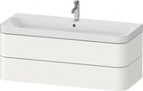 DURAVIT Waschtischset HAPPY D.2 PLUS 1175x490mm, ein Hahnloch, taupe supermatt – Wandhängend, 2 Schubkästen