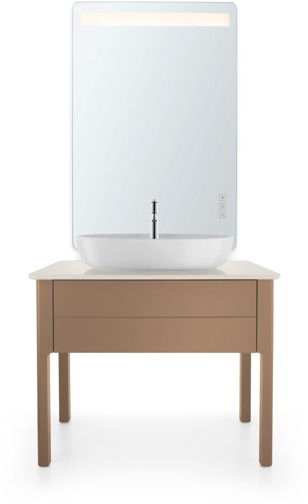 Duravit Luv Aufsatzbecken 700 mm, geschliffen, mit Hahnloch, ohne Überlauf, weiß, WonderGliss