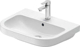 Duravit D-Code 2.0 Waschtisch, Weiß Hochglanz, Rund, 600 mm, Wandhängend, mit Überlauf