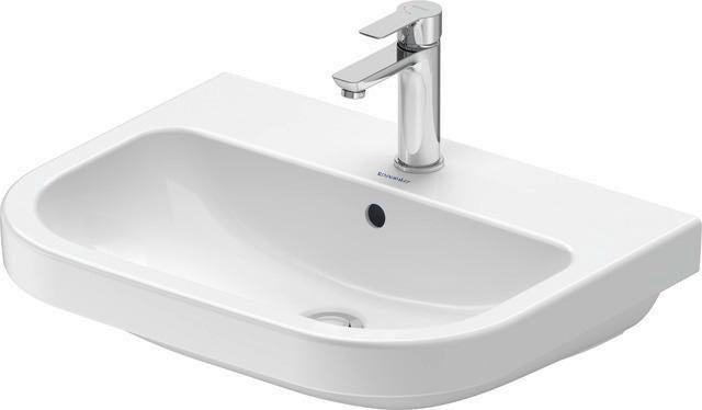 Duravit D-Code 2.0 Waschtisch, Weiß Hochglanz, Rund, 600 mm, Wandhängend, mit Überlauf