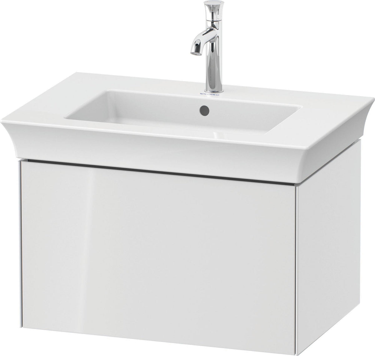 DURAVIT White Tulip Waschtischunterbau 684 mm – 1 Auszug, Tip-On, LED-Innenbeleuchtung, graphit seidenmatt