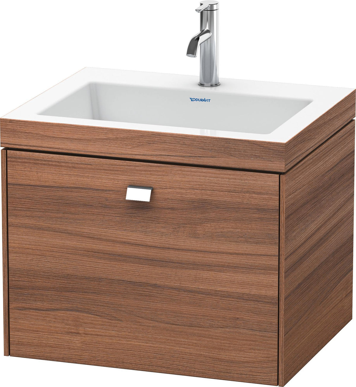 DURAVIT Brioso c-bonded Waschtischset 600 mm, wandhängend, Betongrau Matt, 1 Auszug