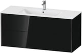 Duravit XViu Waschtischunterbau wandhängend 1210 mm, 2 Schubkästen, champagner matt/weiß matt